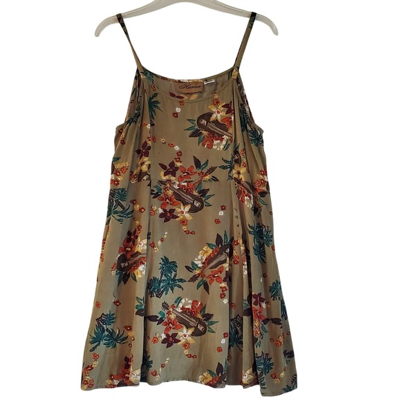 Dresses & Skirts - Henna India Dress Women One Size Mini Swing Tropical Floral Beachy Sundress Slip